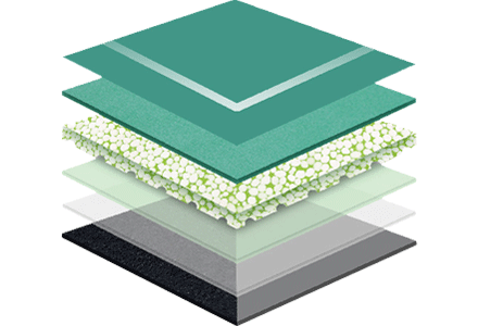 無(wú)縫半預(yù)制型塑膠球場(chǎng)