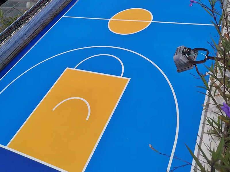 中山市政法幼兒園室外硅PU球場(chǎng)和地膠