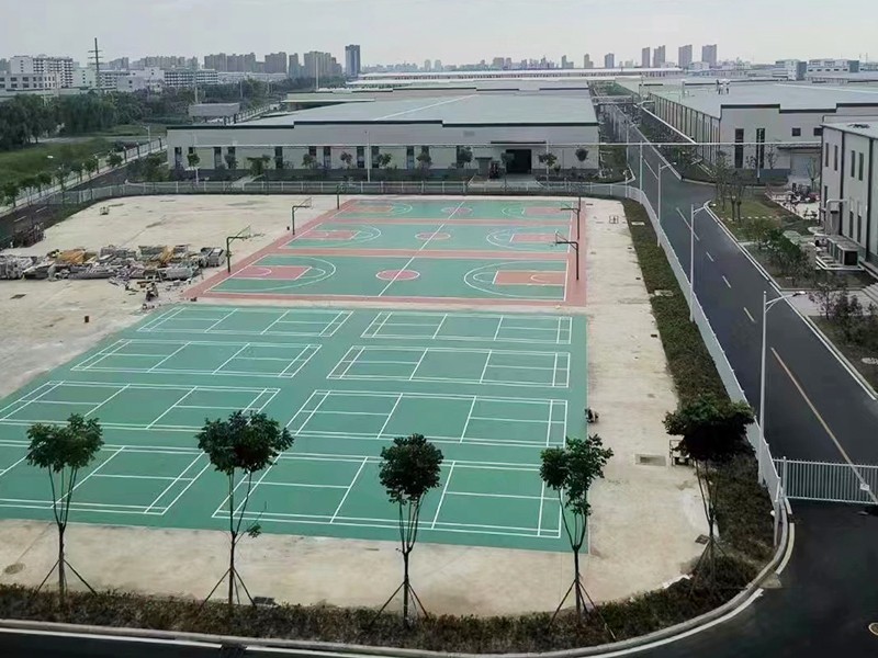安徽蕪湖比亞迪無為廠區(qū)室外硅PU球場